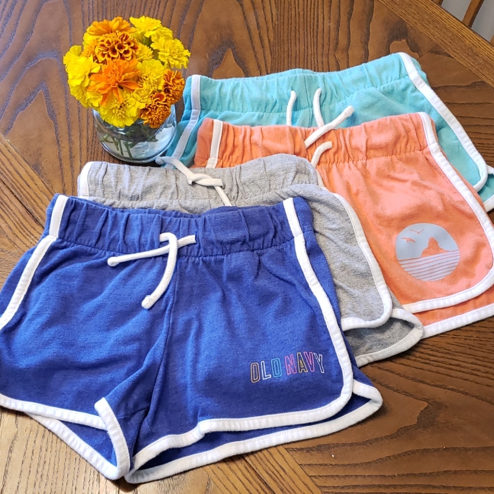 Lot of 4 Old Navy Girls small 6-7 cotton shorts